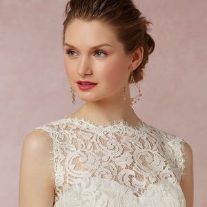 (Never worn) Tadashi lace top (large) BHLDN